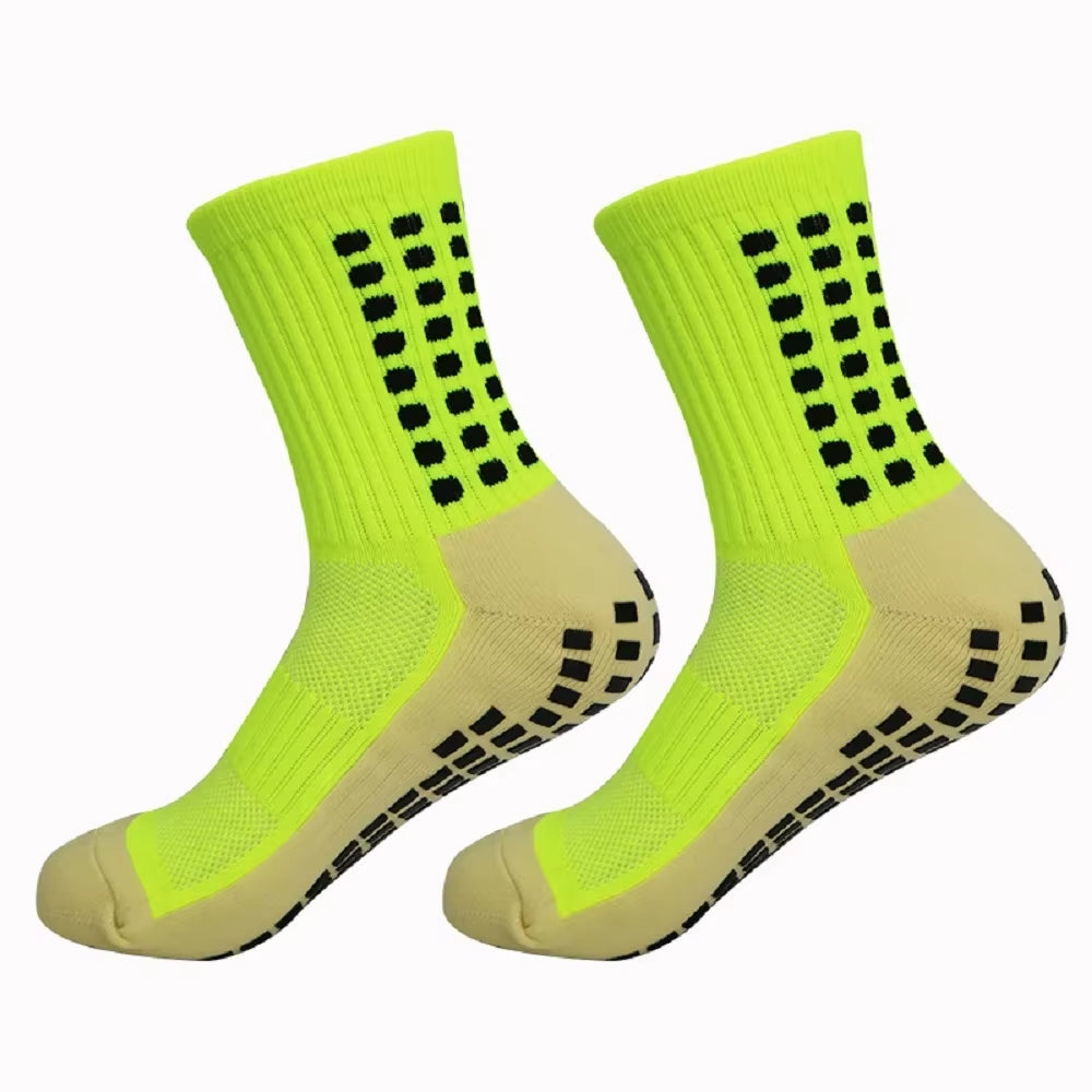 1 Pair Men'S Soccer Socks anti Slip Non Slip Grip Pads for Football Basketball Sports Grip Socks