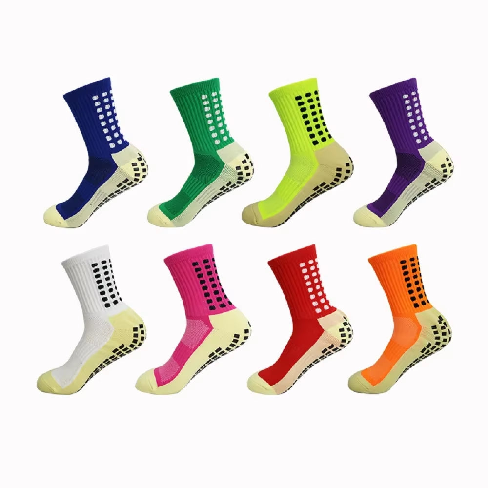 1 Pair Men'S Soccer Socks anti Slip Non Slip Grip Pads for Football Basketball Sports Grip Socks