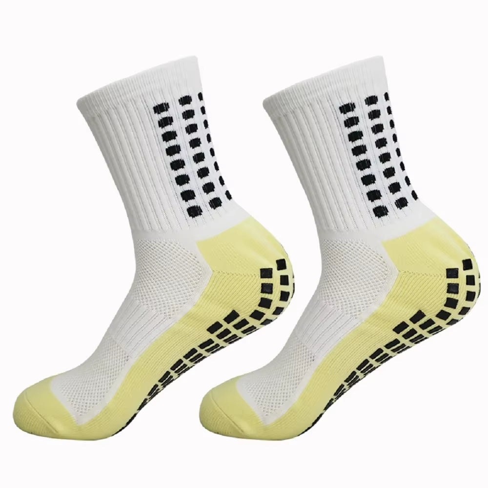 1 Pair Men'S Soccer Socks anti Slip Non Slip Grip Pads for Football Basketball Sports Grip Socks