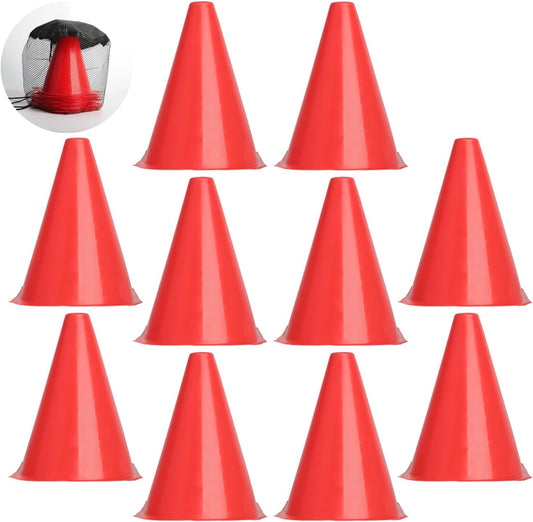 Ktxaby 10Pcs Training Cones for Football, 18Cm Football Cones, Traffic Marker Co