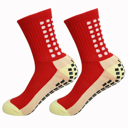 1 Pair Men'S Soccer Socks anti Slip Non Slip Grip Pads for Football Basketball Sports Grip Socks