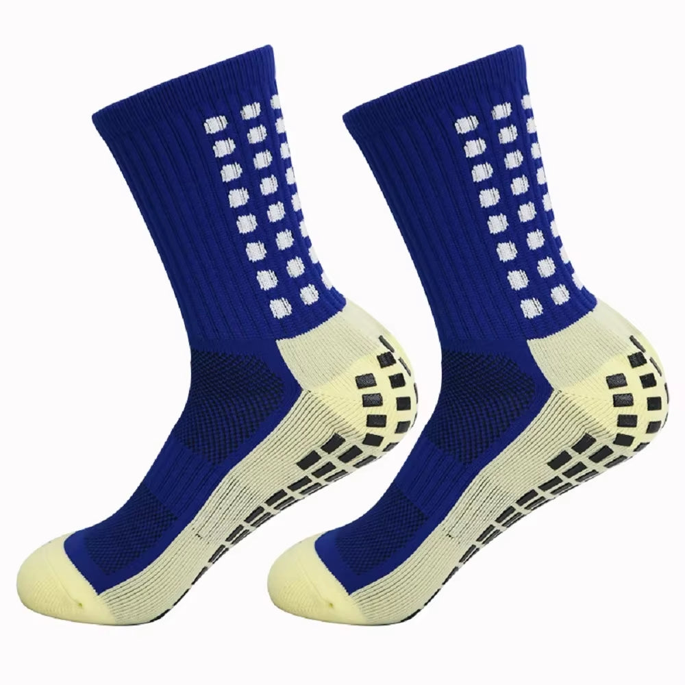 1 Pair Men'S Soccer Socks anti Slip Non Slip Grip Pads for Football Basketball Sports Grip Socks
